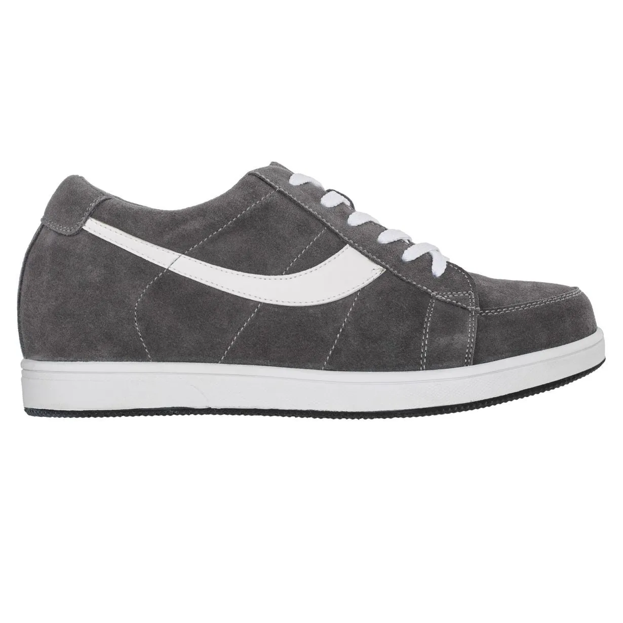 2.8-Inch TOTO Gray & White Suede Leather Sneakers - A1911