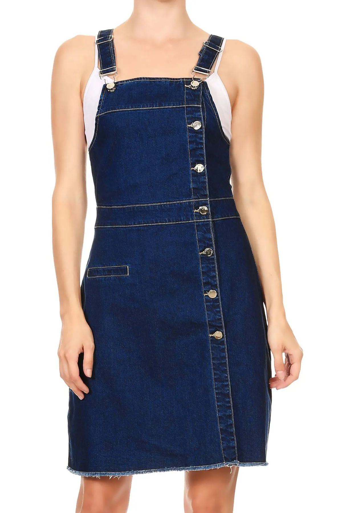 Adjustable Strap Overall Dress