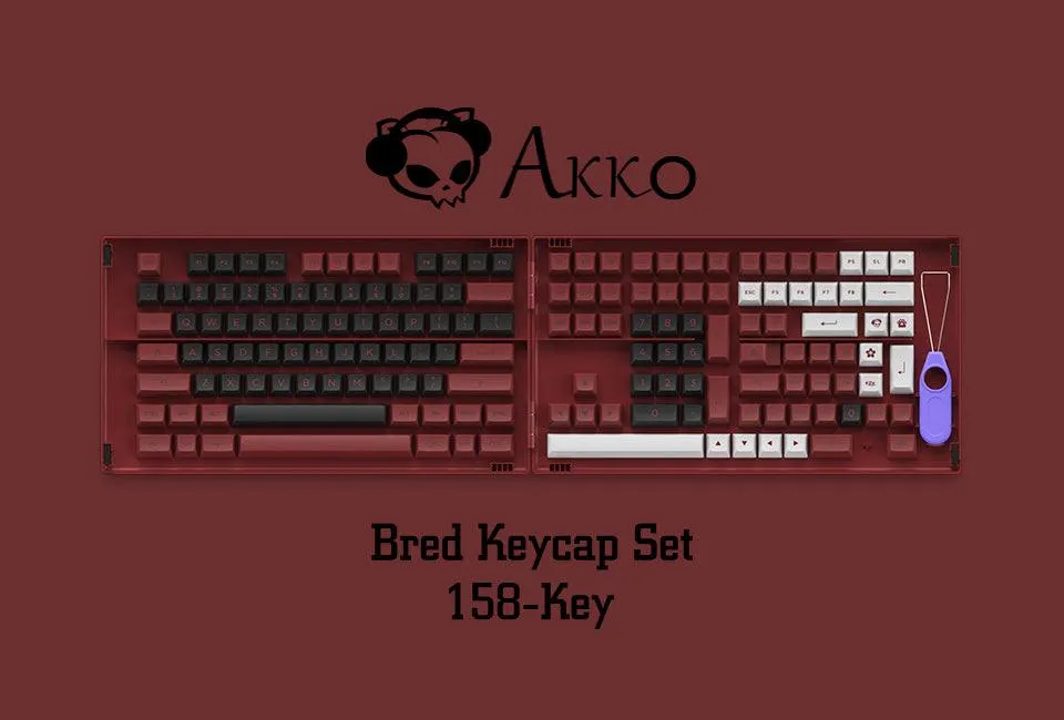 Akko Bred PBT Keycaps Set ASA 158 Keys