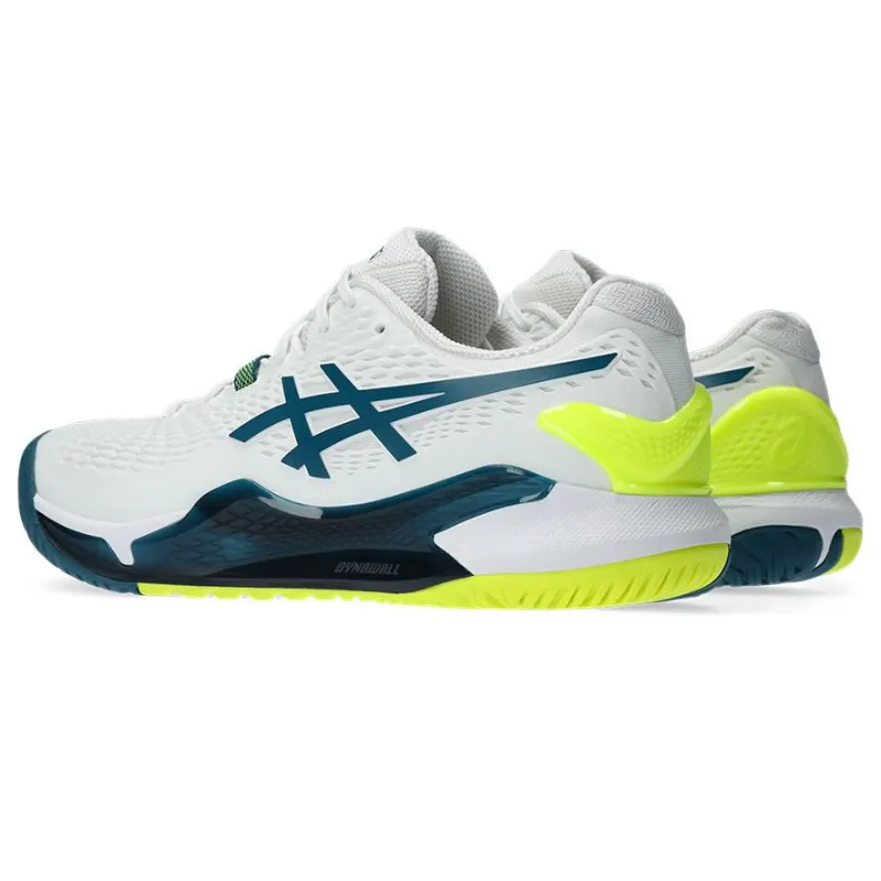 Asics Gel Resolution 9 Mens Tennis Shoes - White/Restful Teal