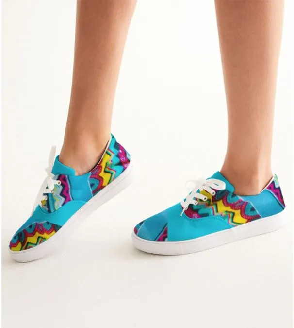 Batik Art Sneakers for Women.  Girls' Trendy Canvas Lowtops.. WickedYo.