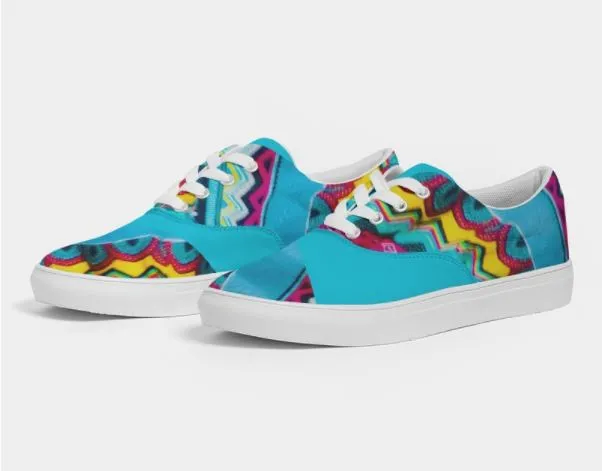 Batik Art Sneakers for Women.  Girls' Trendy Canvas Lowtops.. WickedYo.