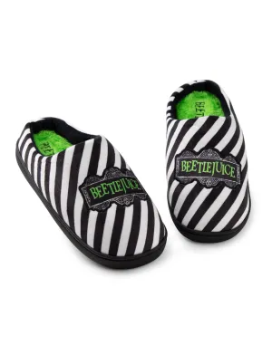 Beetlejuice Logo Unisex Black Mule Slippers