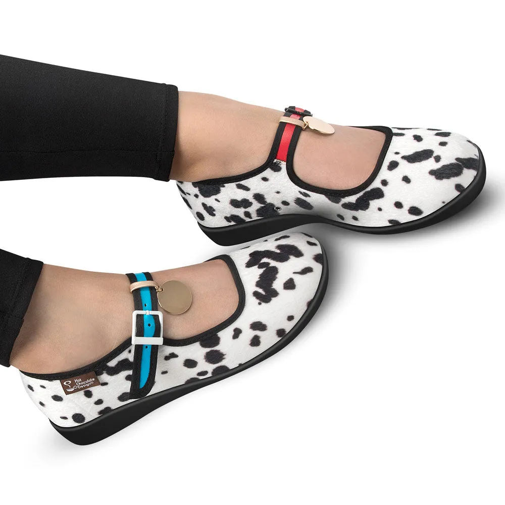 Chocolaticas® Dalmatians Women’s Mary Jane Flat Shoes