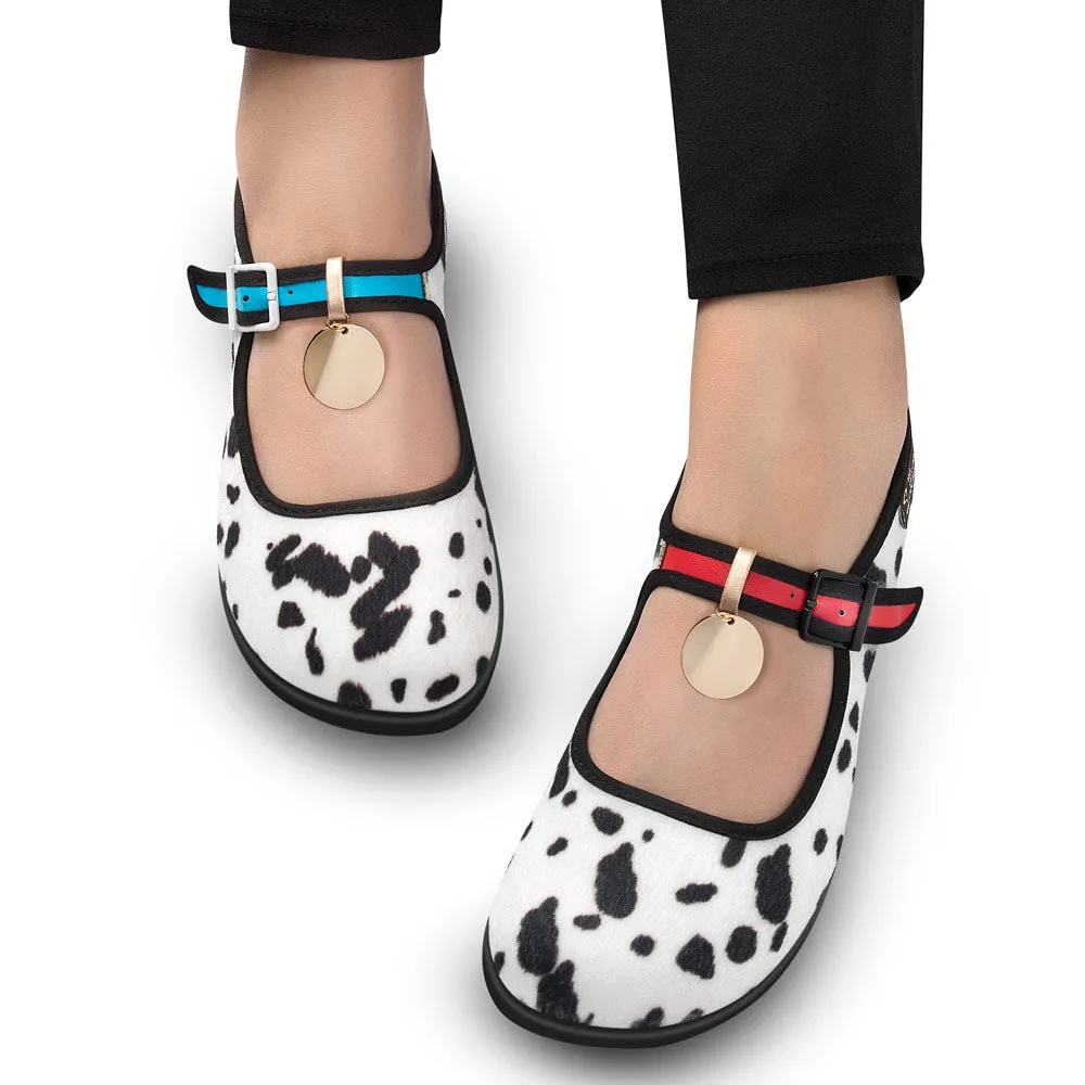 Chocolaticas® Dalmatians Women’s Mary Jane Flat Shoes