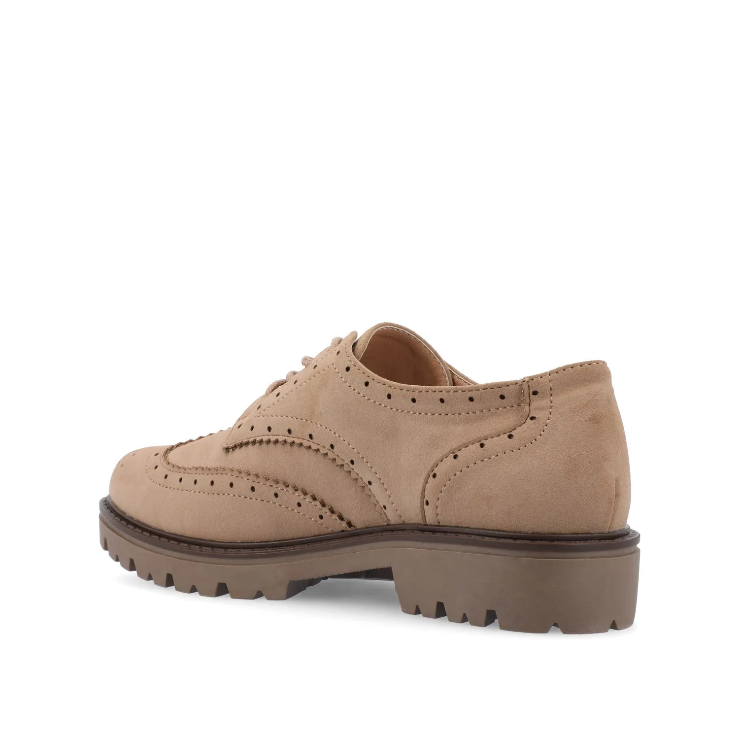 CLAUDIYA OXFORD LOAFER FLAT IN FAUX SUEDE