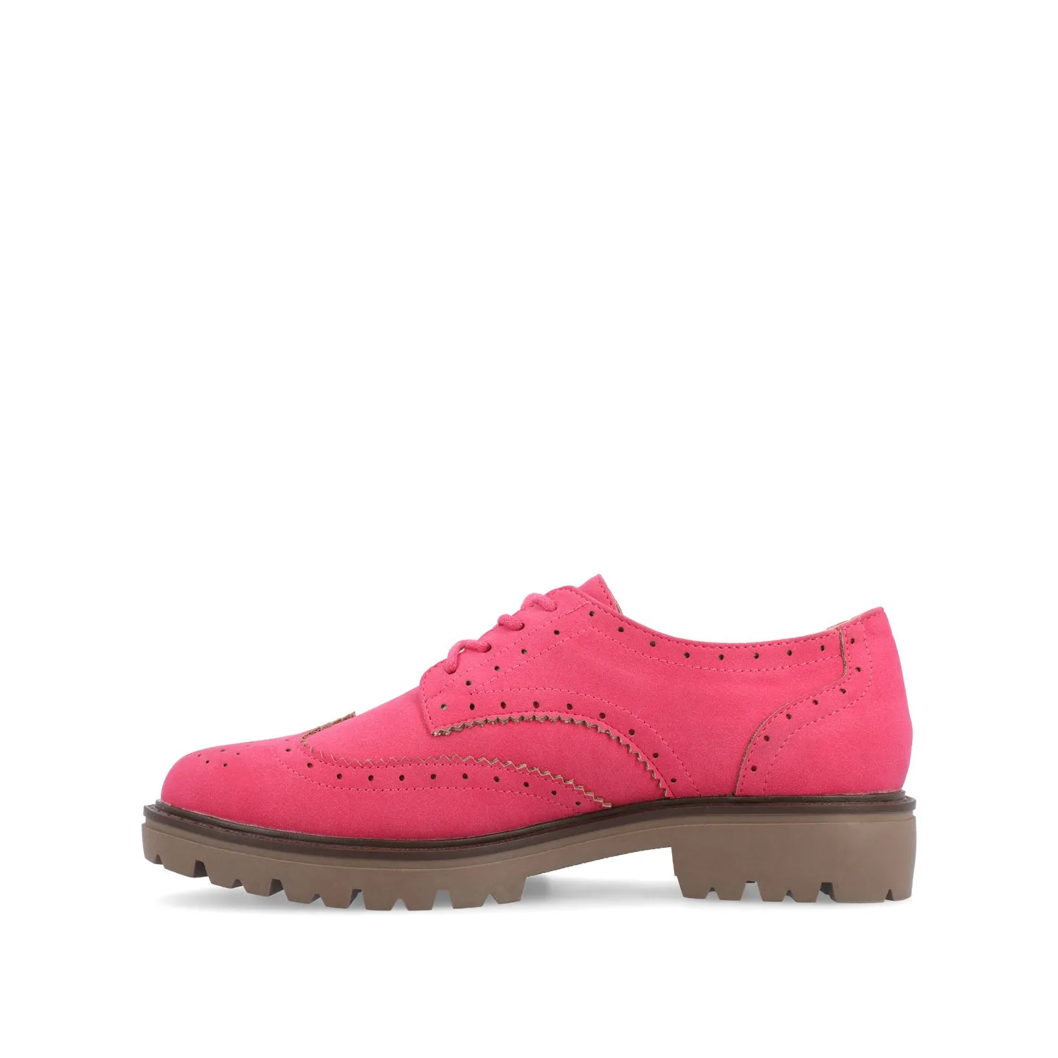 CLAUDIYA OXFORD LOAFER FLAT IN FAUX SUEDE