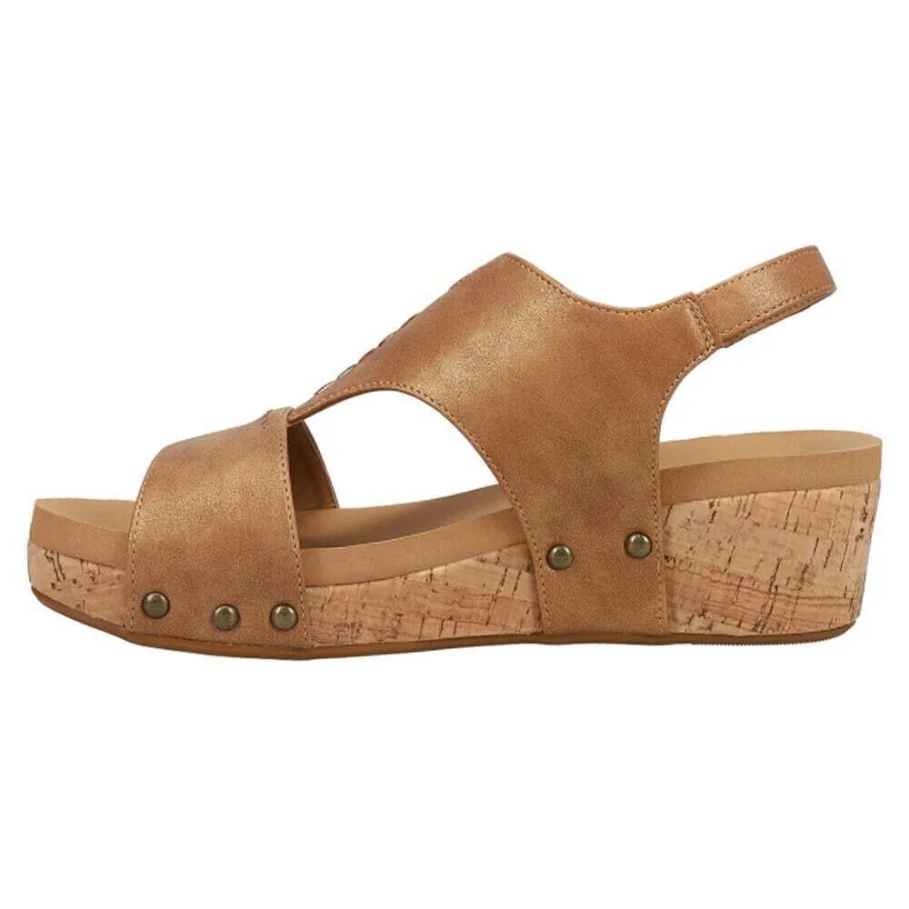 Corkys Women's Refreshing Wedge Sandal - Brown 41-0142