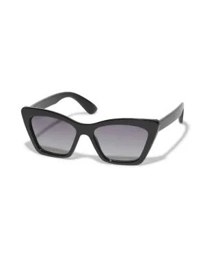 DAKOTA Angular Cat Eye Shaped Sunglasses - Black