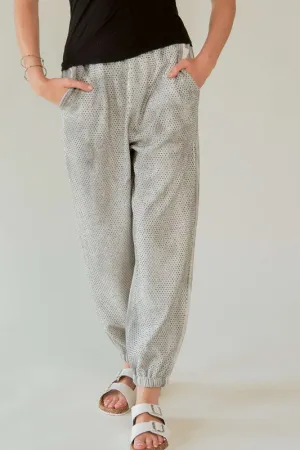 Davi & Dani Gray Rhinestone Embellished Joggers