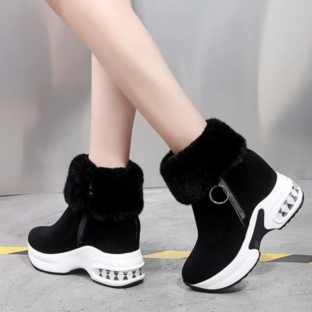 Dyavor Orthopedic Boots For Women Arch Support Warm Fur Ankle Boots