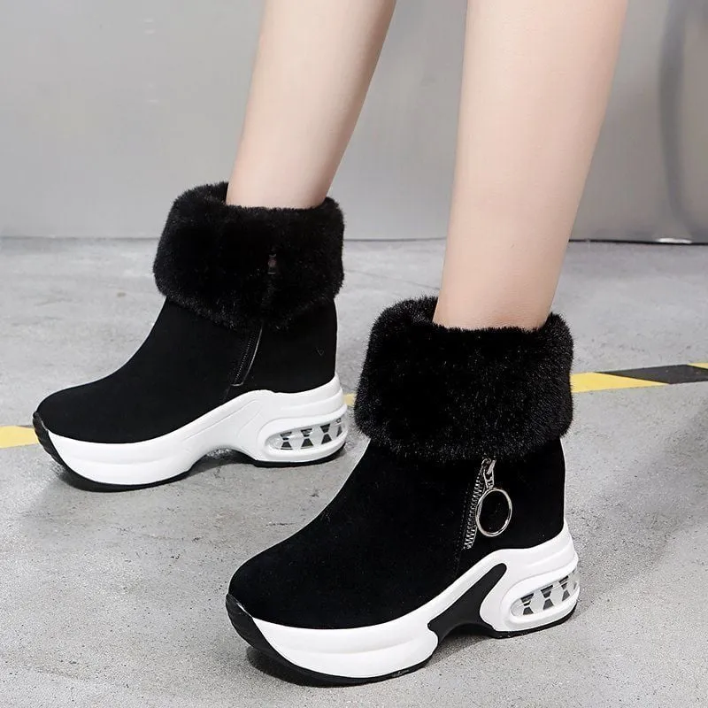 Dyavor Orthopedic Boots For Women Arch Support Warm Fur Ankle Boots