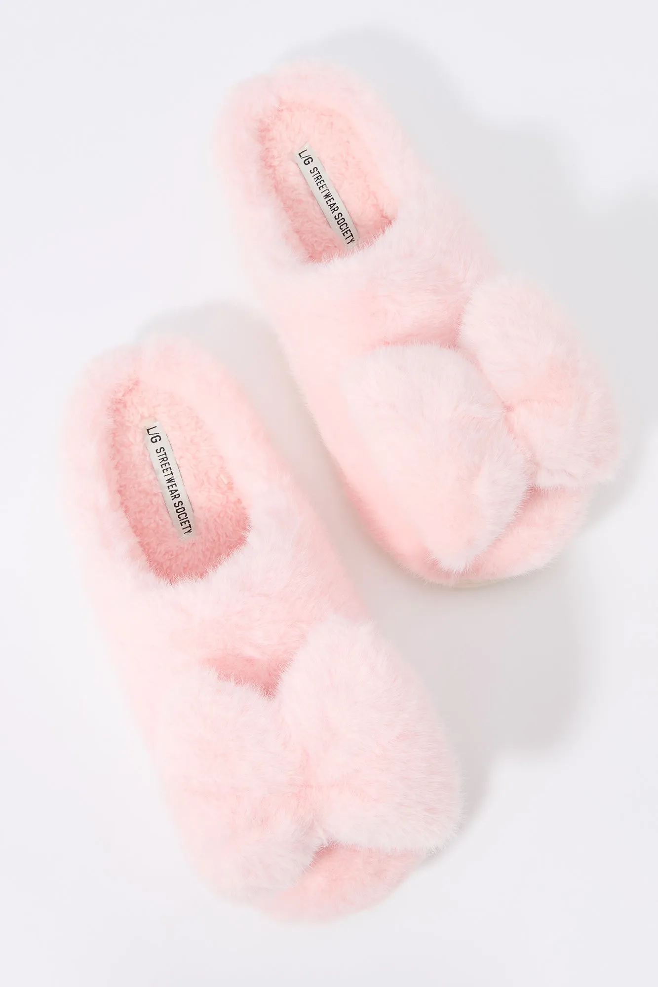 Faux Fur Bow Slipper