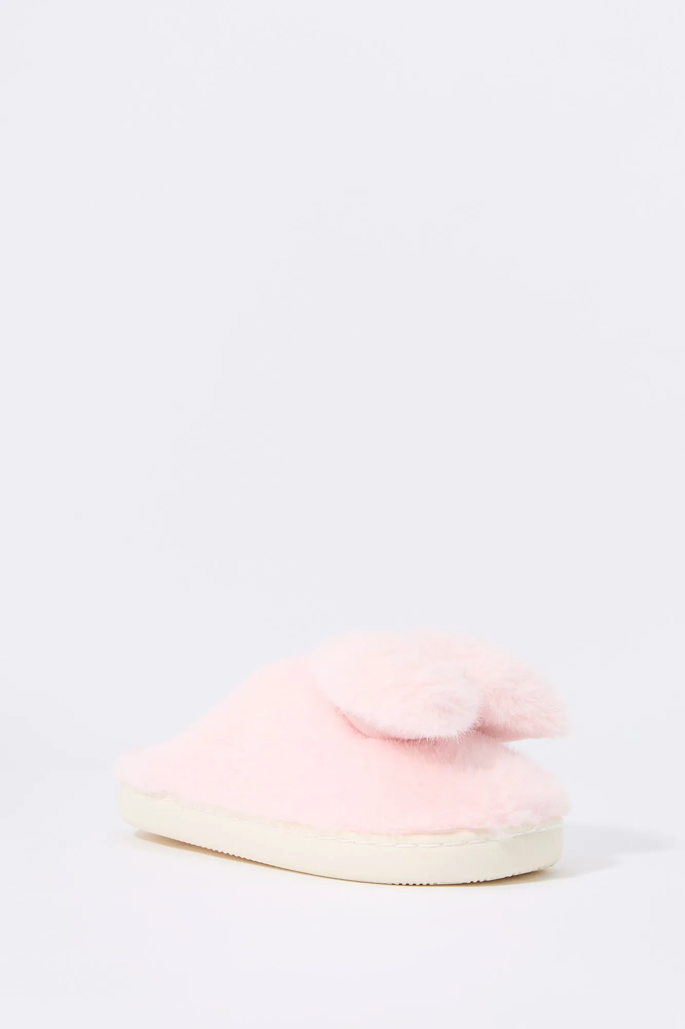 Faux Fur Bow Slipper