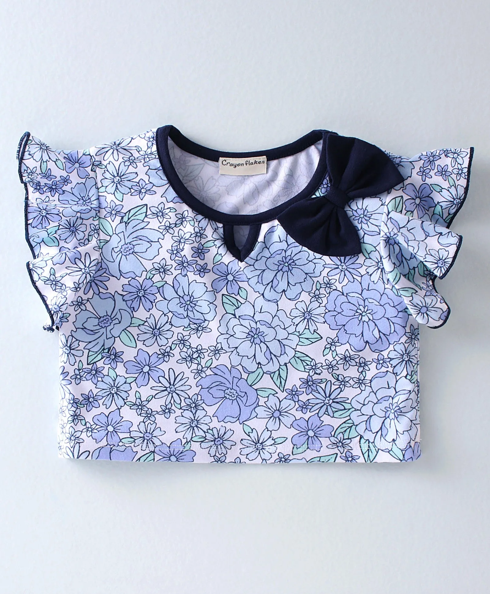 Floral Printed Frilled Top and Short Set