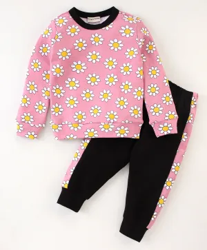 Floral Printed Sweatshirt Jogger Set