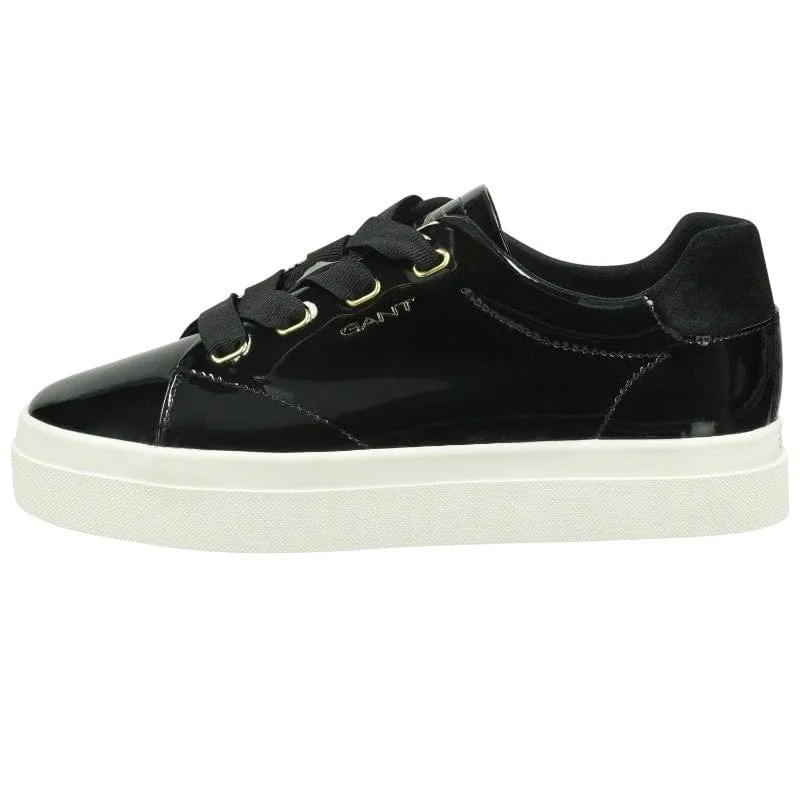 Gant Womens Black Patent Fashion Trainer - Avona