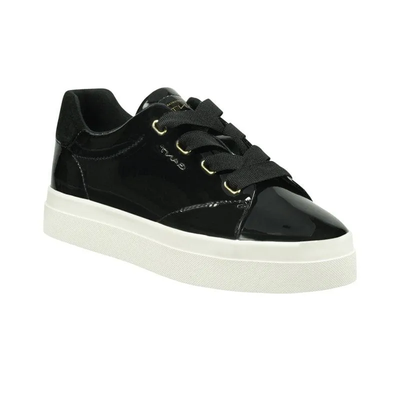 Gant Womens Black Patent Fashion Trainer - Avona