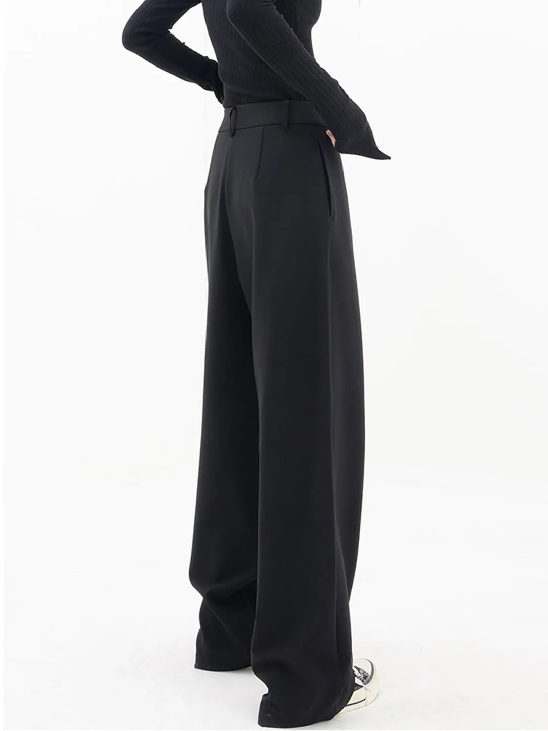 Ivyshape | Asymmetrical Baggy Pants