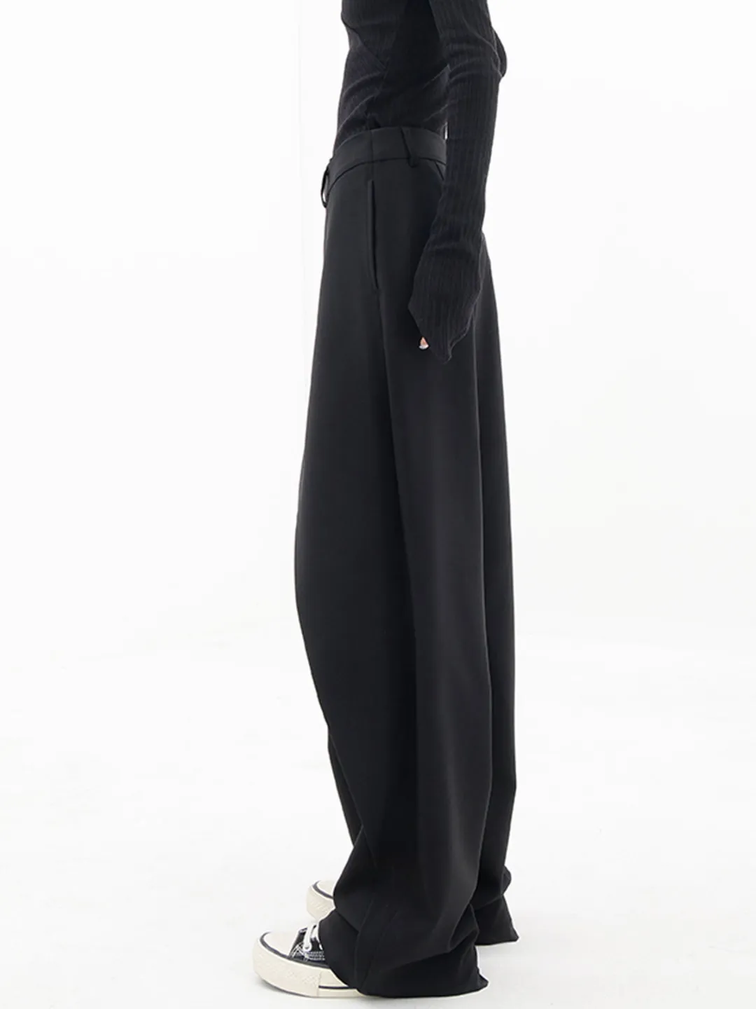 Ivyshape | Asymmetrical Baggy Pants