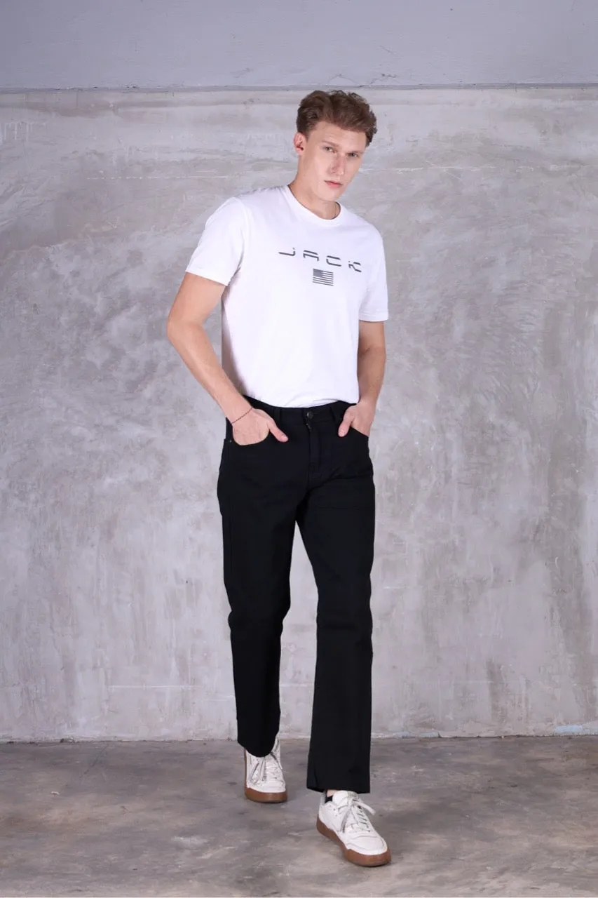 Jack Russel - Men Jeans - Klassik J-1197 Straight Fit Black