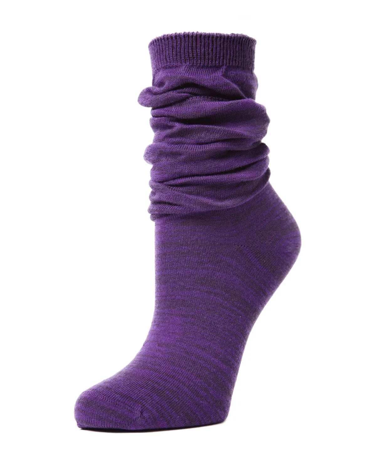 Joli Jeweltone Scrunched Cotton Blend Crew Socks