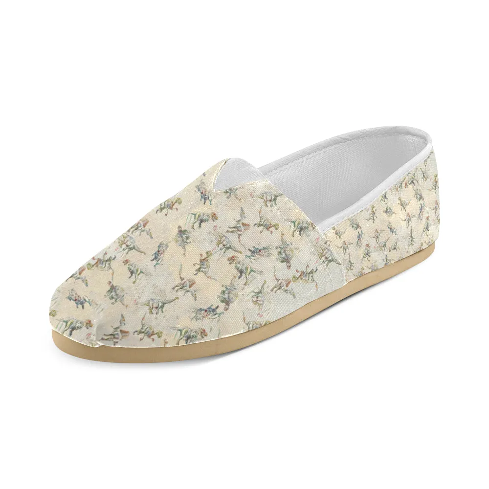 Jurassic Blossom Casual Canvas Women's Shoes Slip-Ons