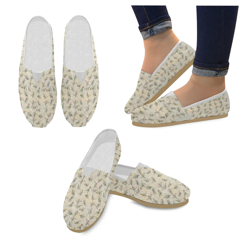 Jurassic Blossom Casual Canvas Women's Shoes Slip-Ons