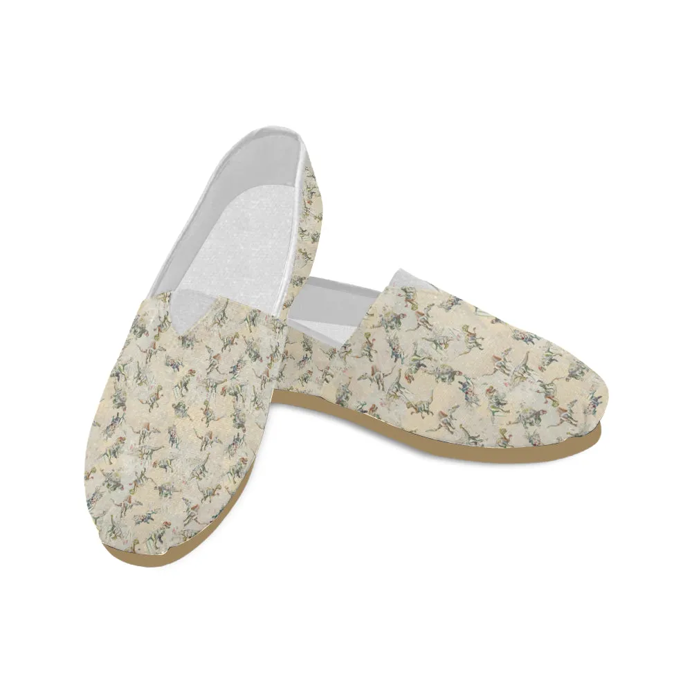 Jurassic Blossom Casual Canvas Women's Shoes Slip-Ons