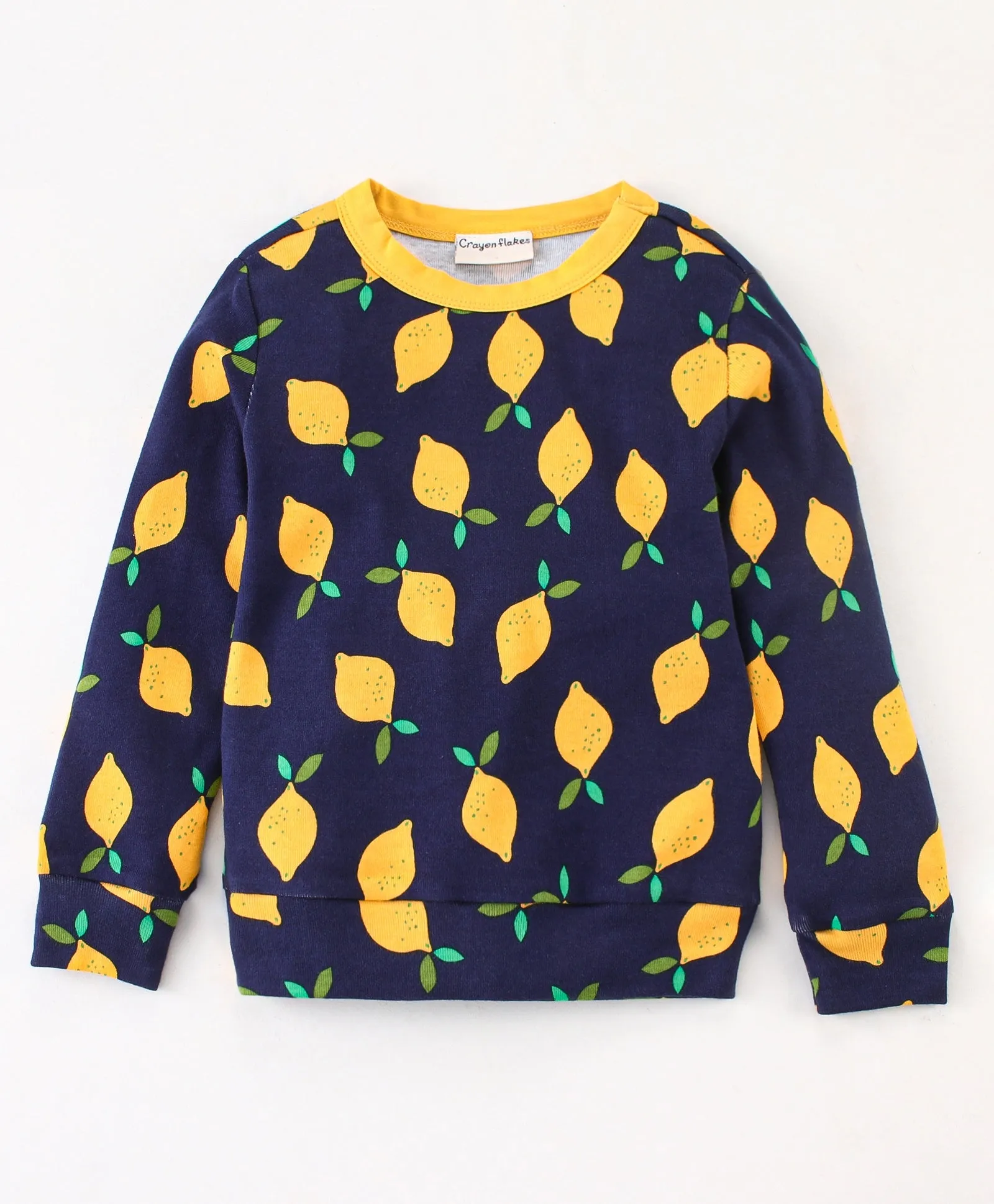 Lemons Printed Sweatshirt Jogger Set