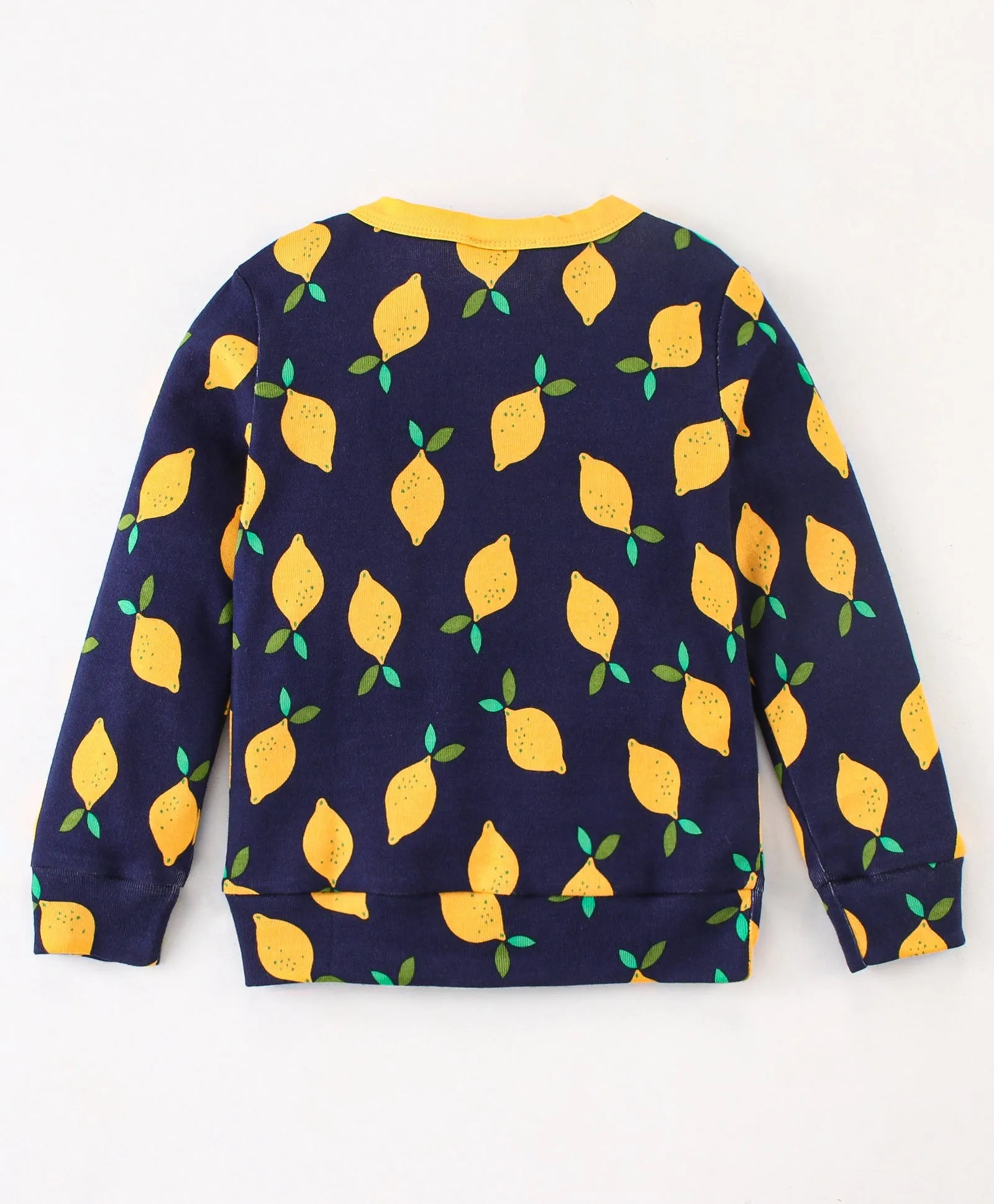 Lemons Printed Sweatshirt Jogger Set