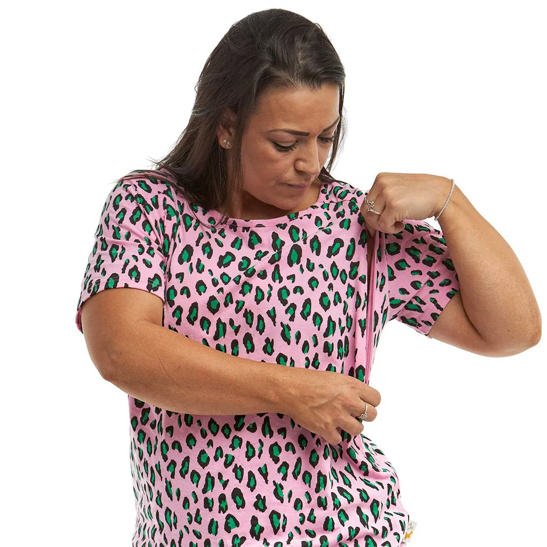 Leopard Print Slouch Fit Nursing Mumma Tee