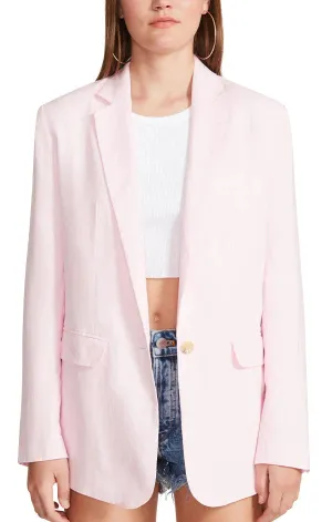 LINEN ON THE EDGE BLAZER - PINK TULLE