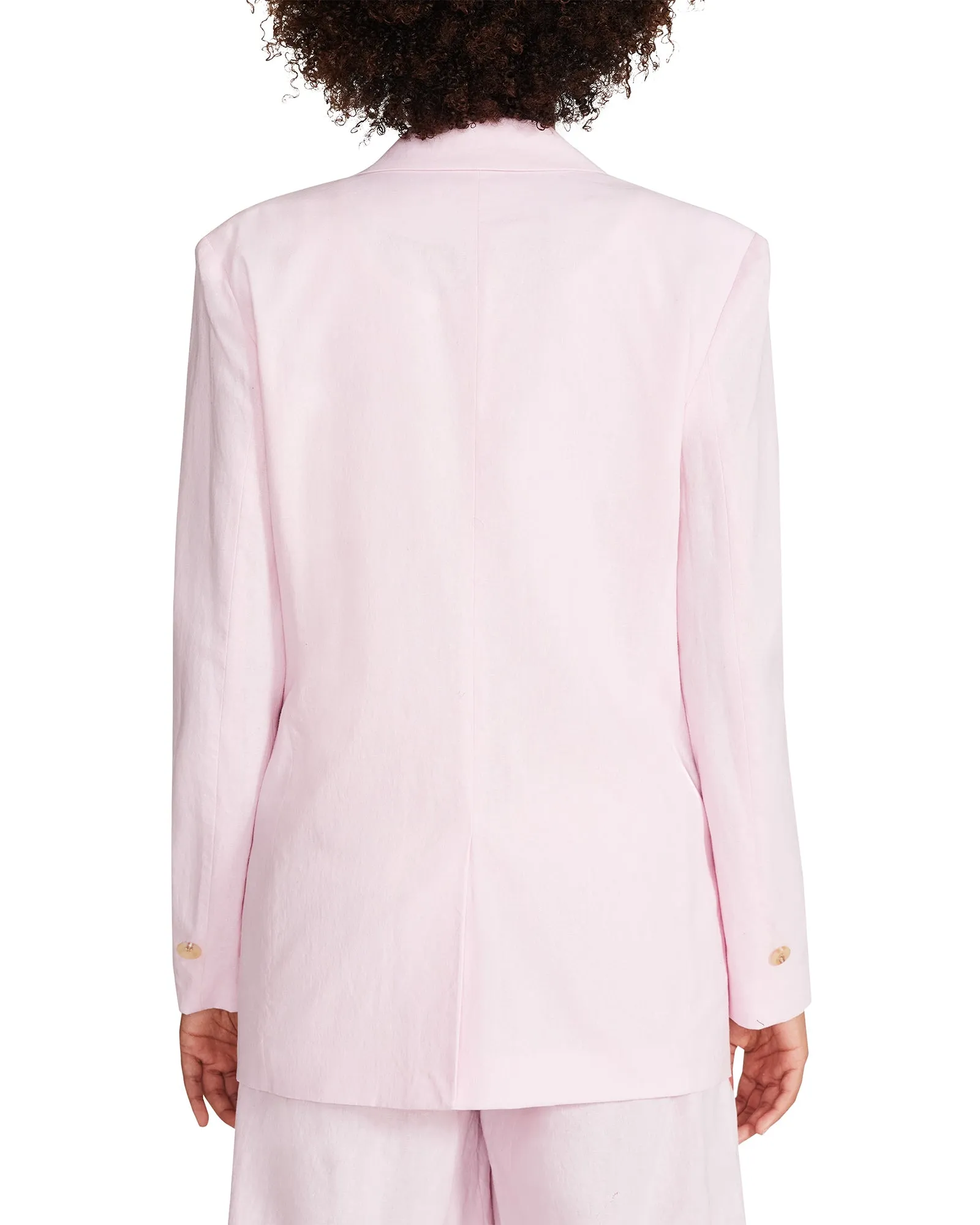 LINEN ON THE EDGE BLAZER - PINK TULLE