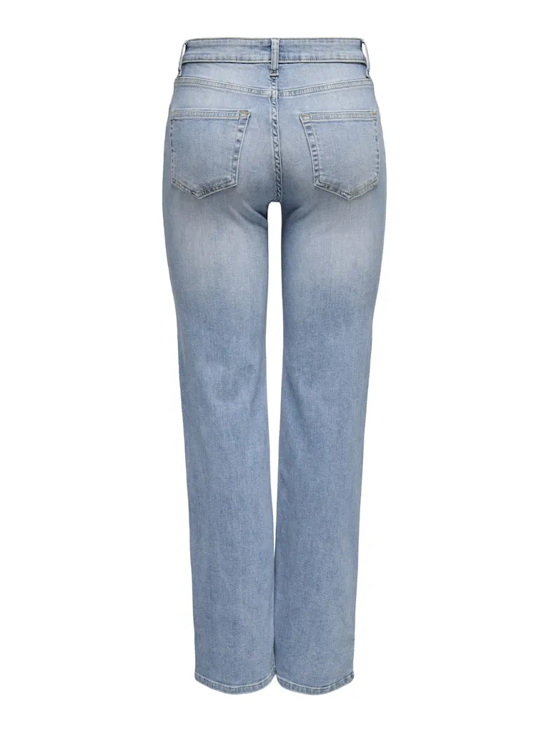 Lys jeans med rette ben onlblush mid straight dnm ta1467