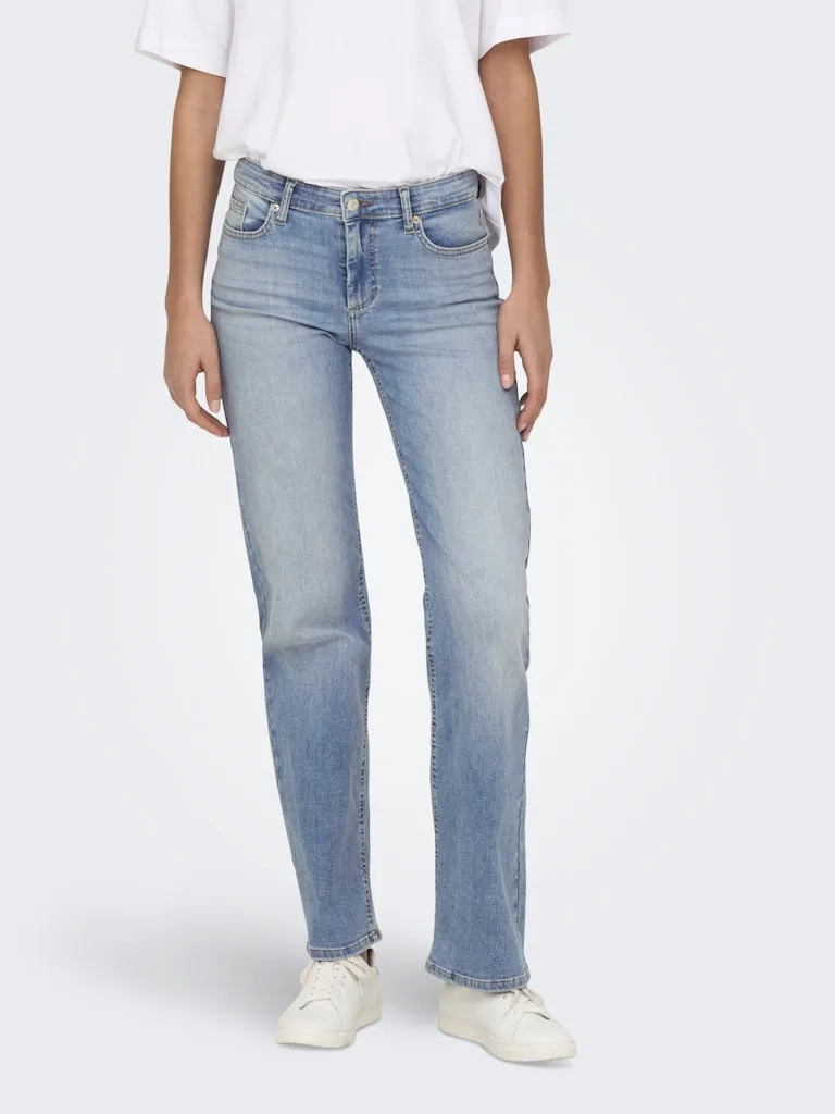 Lys jeans med rette ben onlblush mid straight dnm ta1467