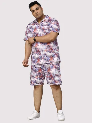 Monsoon Hue Digital Printed Half Co-Ords  Men's Plus Size