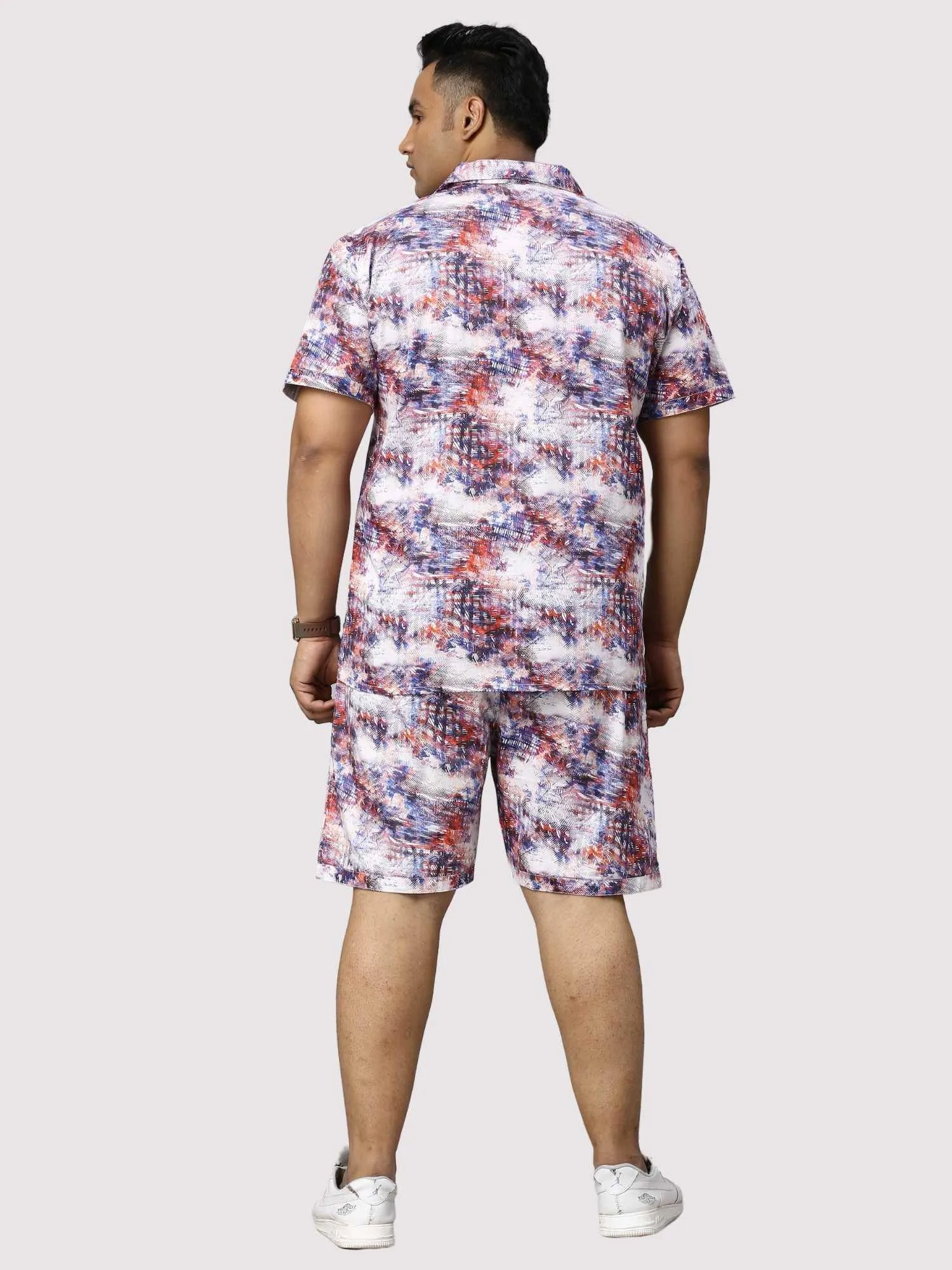 Monsoon Hue Digital Printed Half Co-Ords  Men's Plus Size