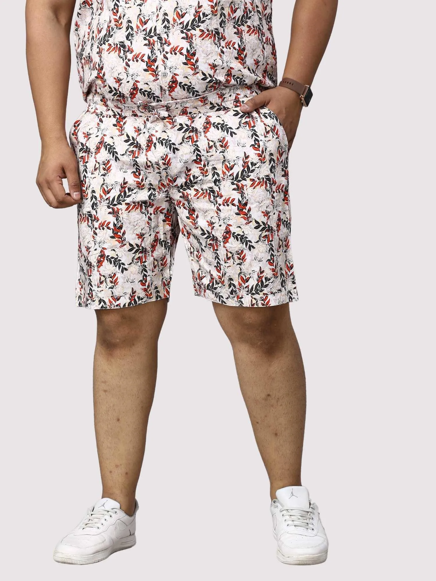 Petal Wand Digital Printed Half Co-Ords Men's Plus Size