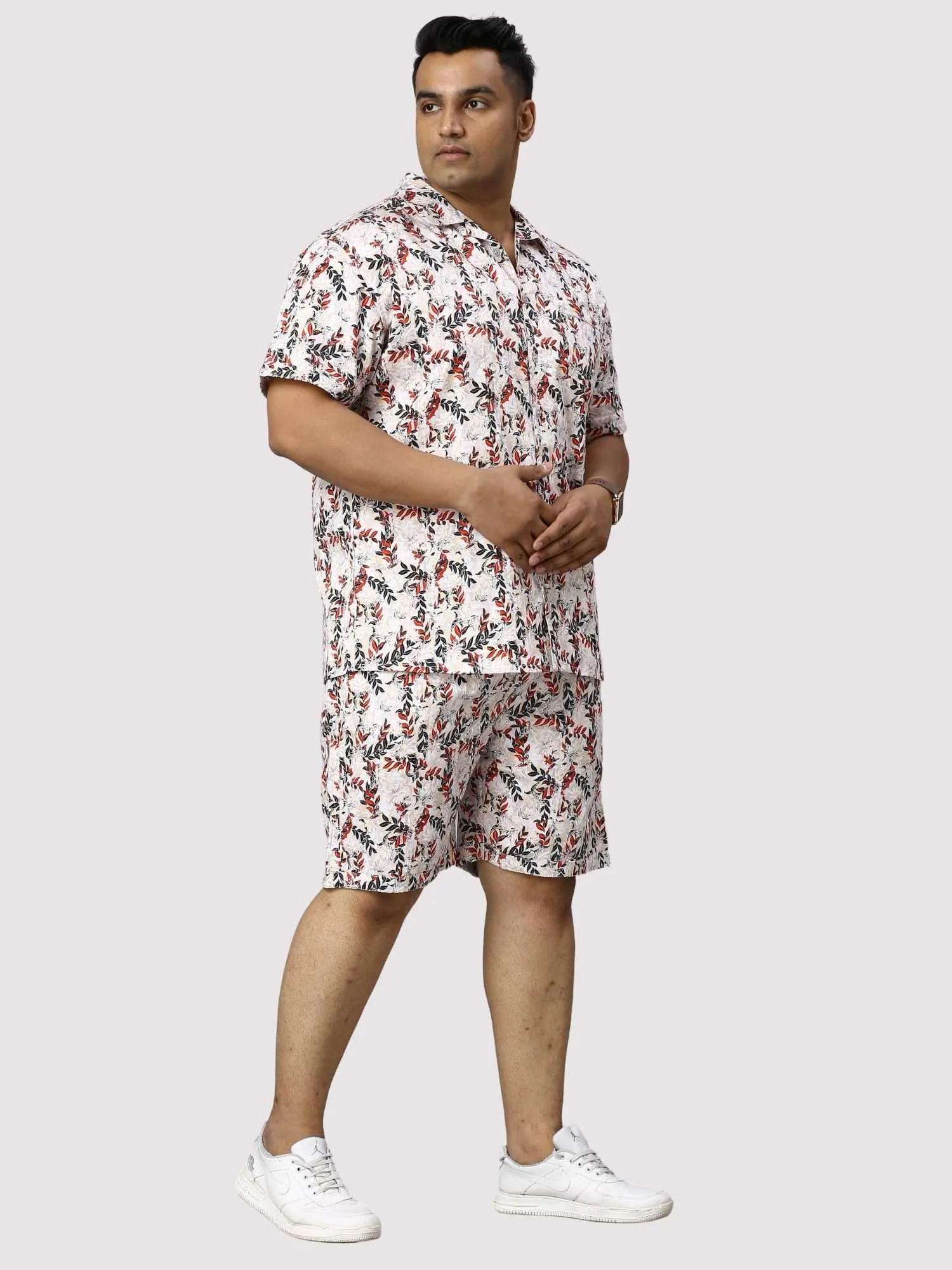 Petal Wand Digital Printed Half Co-Ords Men's Plus Size