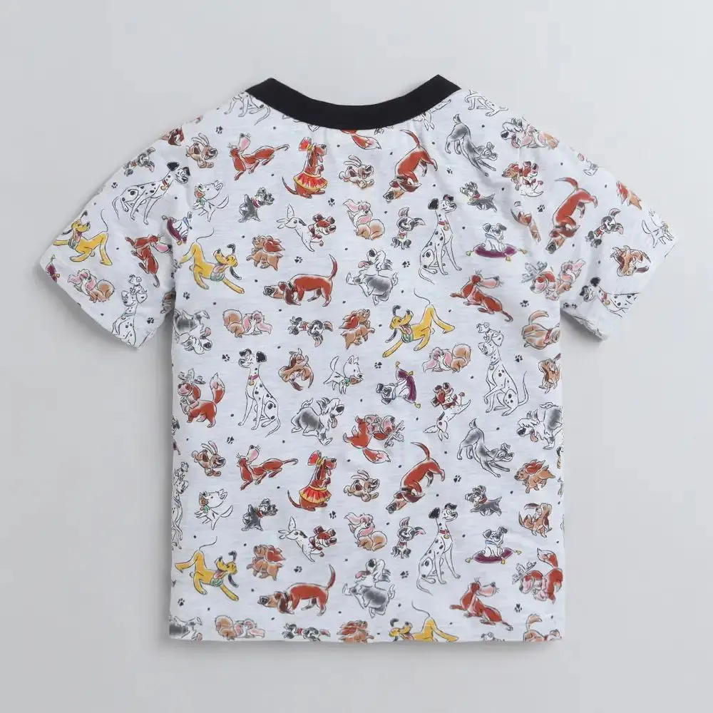 Puppy Printed Half Sleeves Set