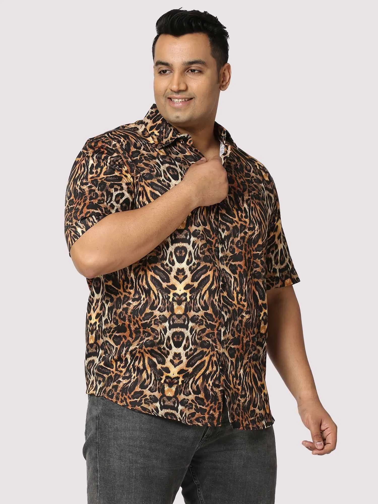 Rage Digital Printed Half Shirt Men's Plus Size