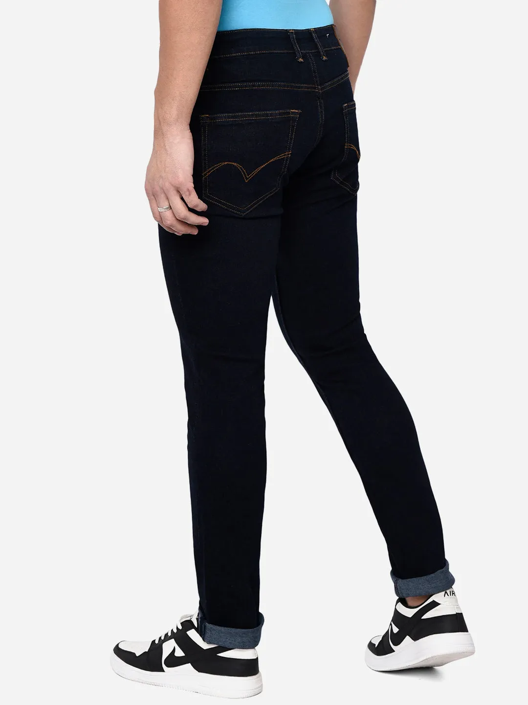 Raw Blue Washed Slim Fit Jeans | JadeBlue