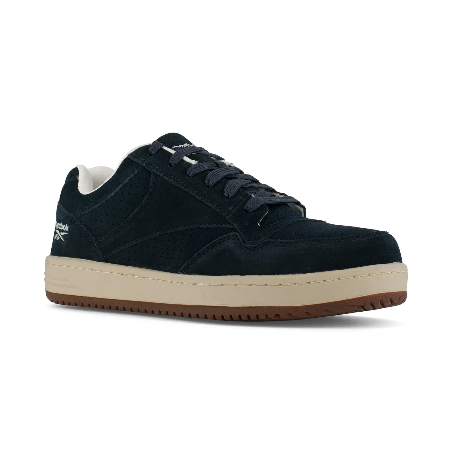 Reebok Mens Navy Suede Classic Skateboard Oxford Soyay Steel Toe