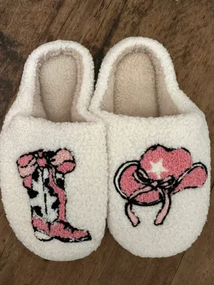 Ribbon Cowgirl Slippers