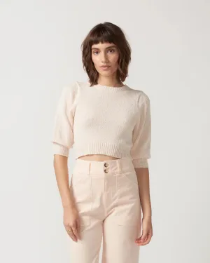 Self Contrast Casey Balloon Sleeve Sweater