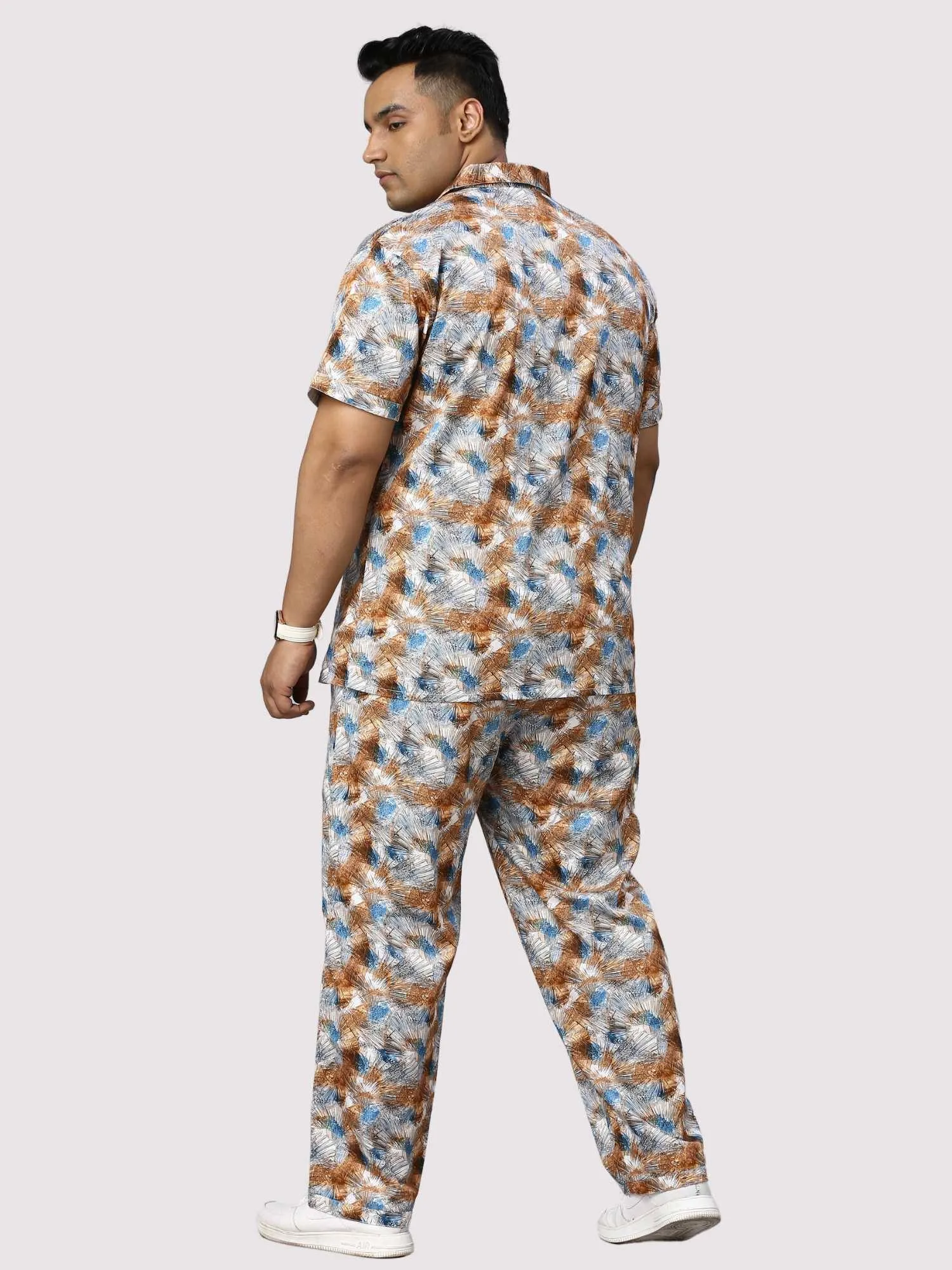 Star Dust Digital Printed Full Co-Ords Men's Plus Size