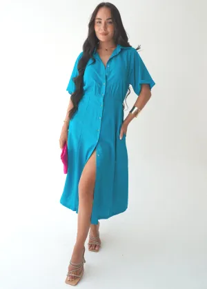 The Perfect Shirt Dress - Emerald Green