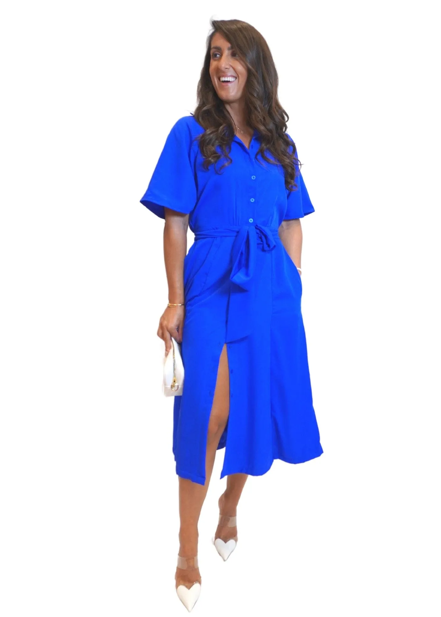 The Perfect Shirt Dress - Royal Blue