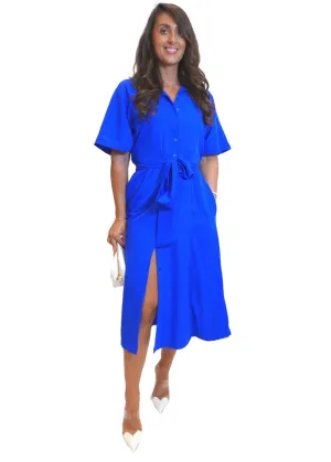 The Perfect Shirt Dress - Royal Blue